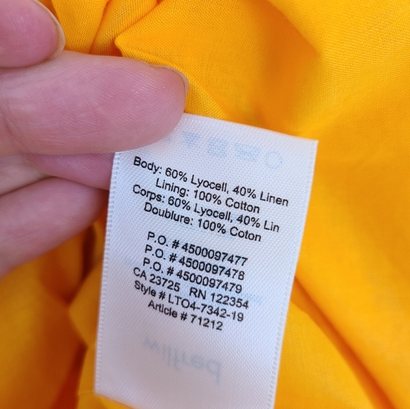 NWT Aritzia Wilfred Autier Tuscan Sun Midi Skirt 00 Yellow Ruffle - Picture 8 of 11